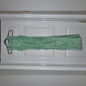 Long green dress from Zara